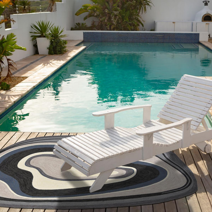 Tapis extérieur tissé kilim rectangle KAFI