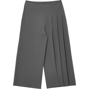 Pantalone culotte con pieghe