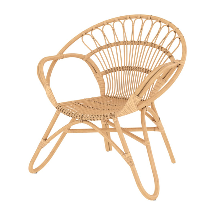 Fauteuil Ronnie en rotin naturel