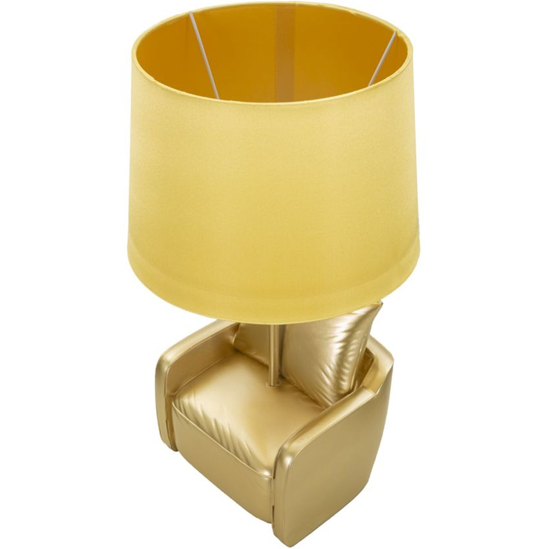 LAMPADA DA COMODINO MIDCENTURY GIALLA CM Ø 26X46
