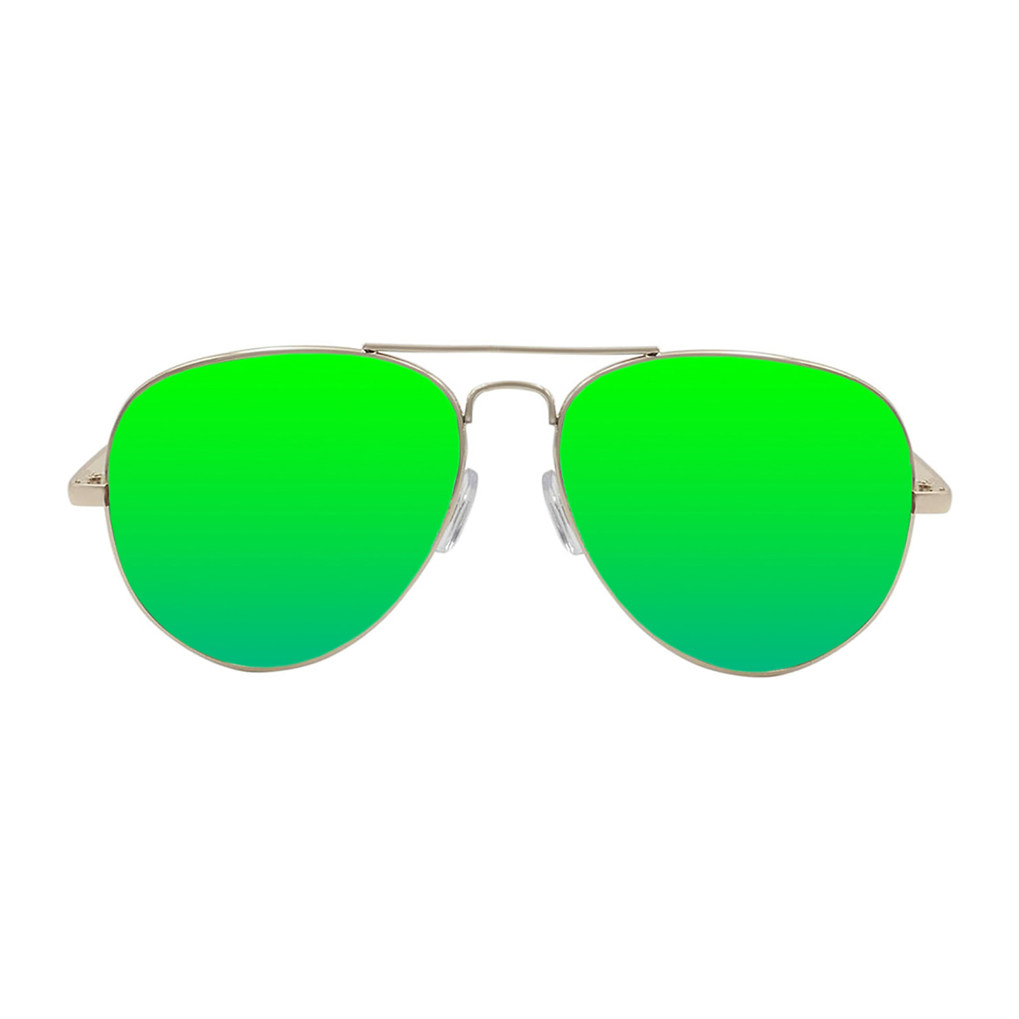 Gafas de sol OCEAN BONILA - Nuevo montura dorado brillante con plano verde