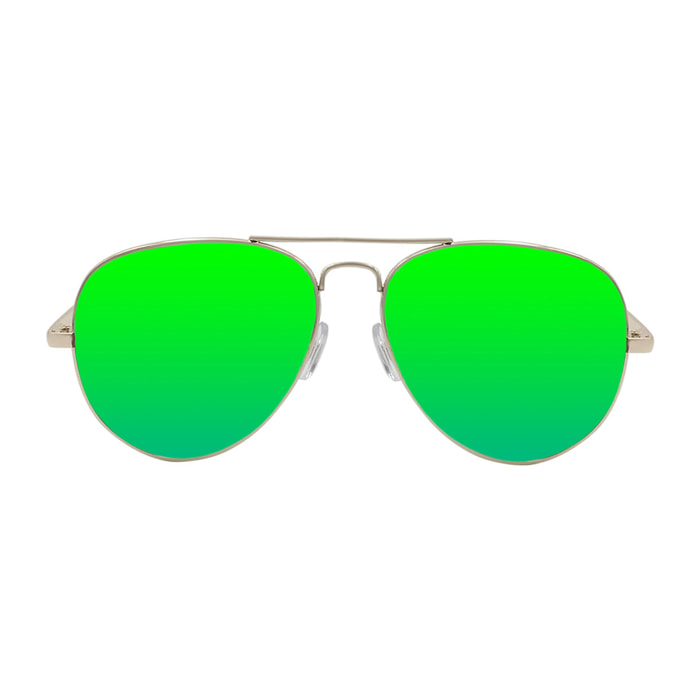 Gafas de sol OCEAN BONILA - Nuevo montura dorado brillante con plano verde