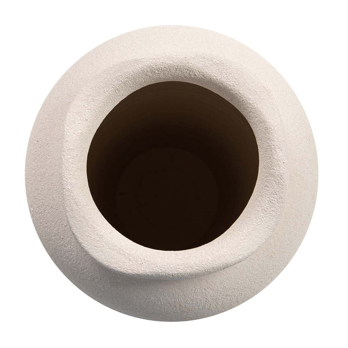 Florero Ceramica Beige 28x28x60 Cm