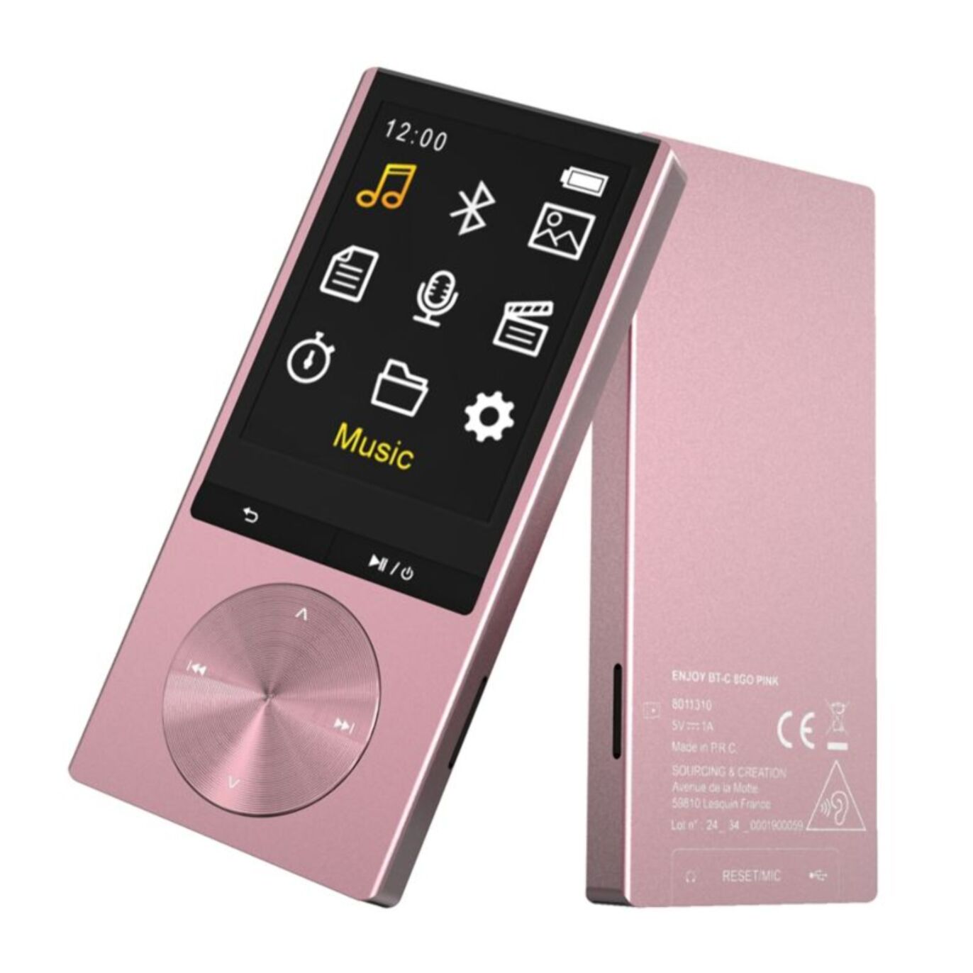 Lecteur MP4 ESSENTIELB Enjoy BT-C 8Go Rose