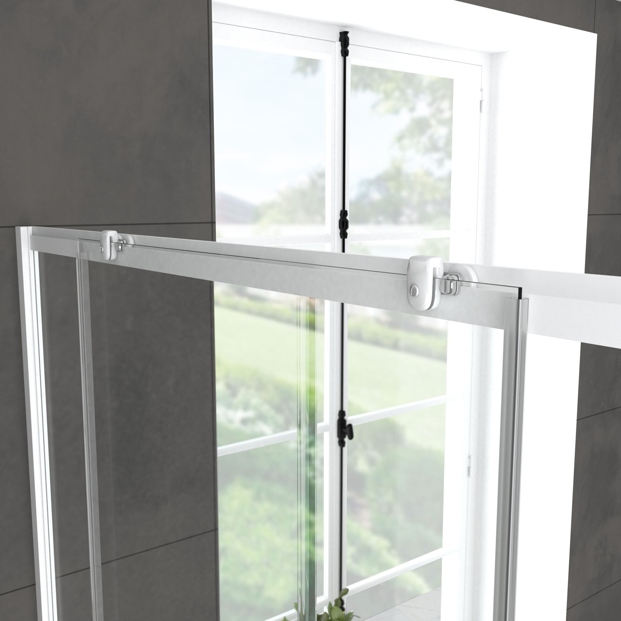 Pack porte de douche coulissante blanc 140x190cm + receveur 90x140 - WHITY SLIDE