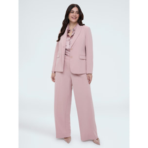Fiorella Rubino - Pantaloni Wide Leg in tessuto stretch - Rosa