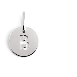 Charm Mini Medallion Letter Argent