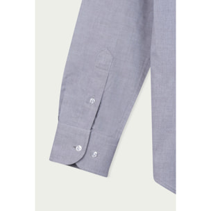 Camicia Uomo 1 Bottone Button Down Slim Oxford unito Verde Oliva