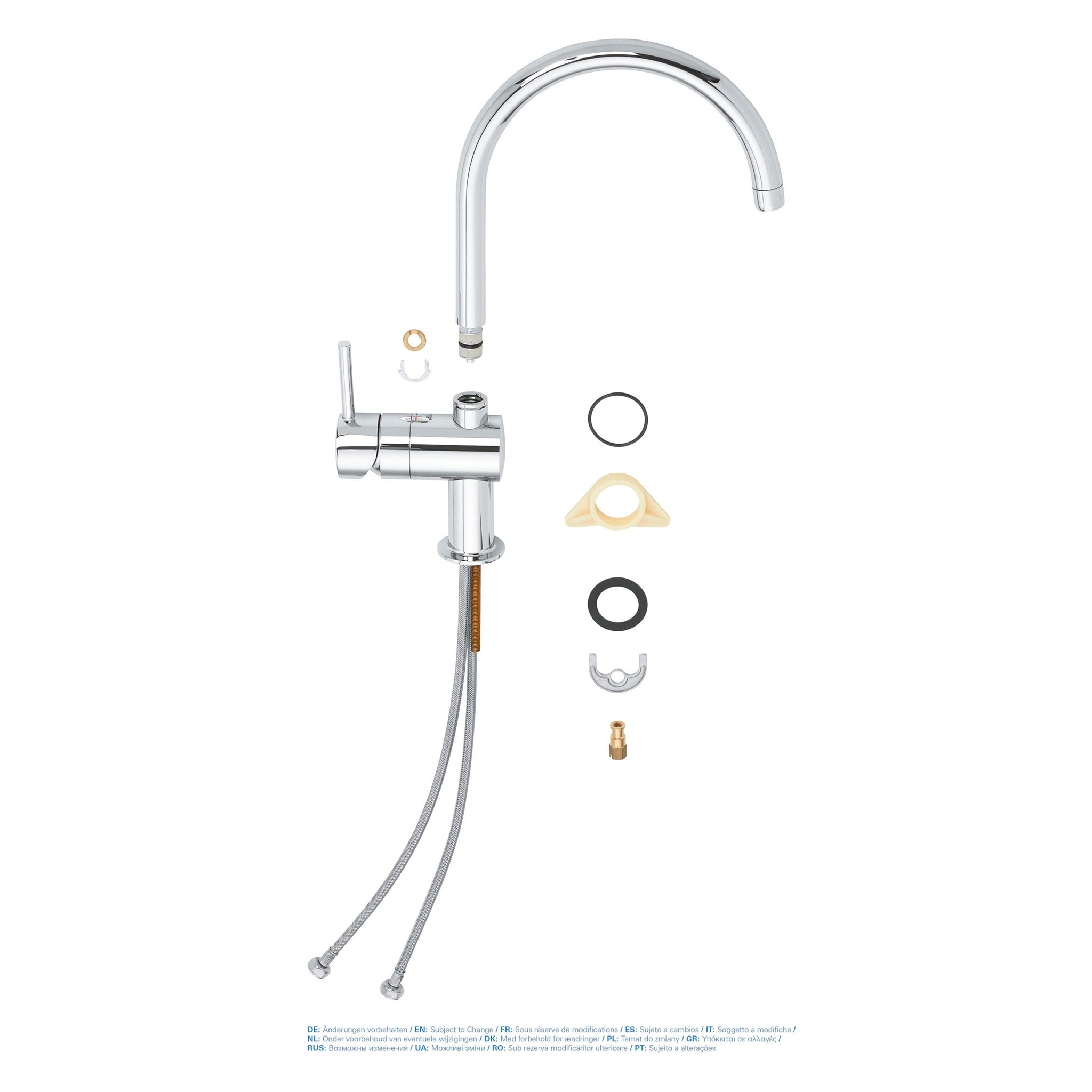 Mitigeur évier cuisine monocommande Minta Bec-C