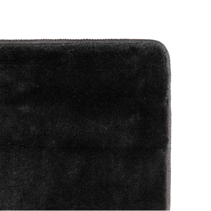 ALBA - Tapis doux noir à poils courts