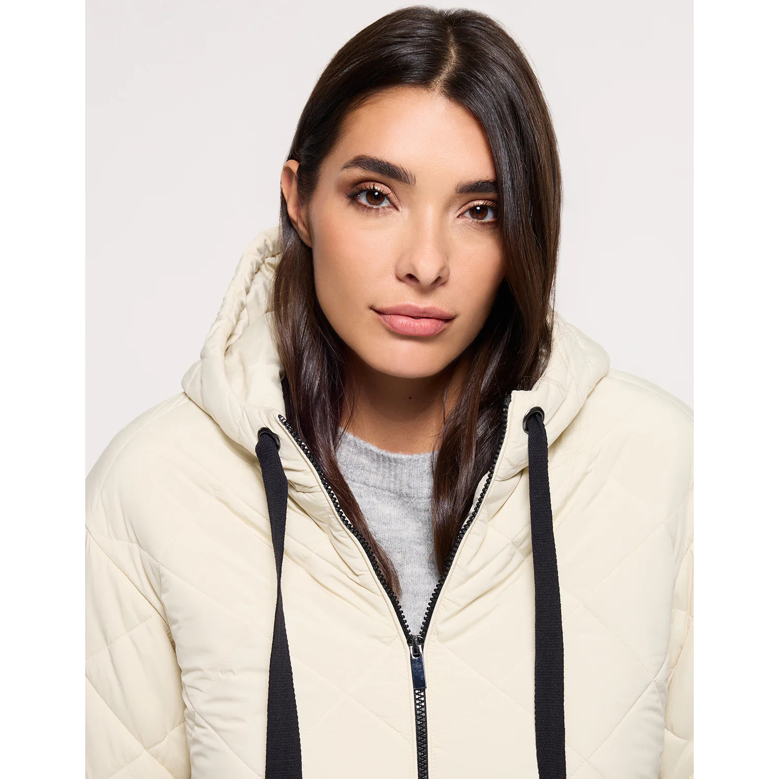 Chaqueta con Capucha Beige - Dumosa