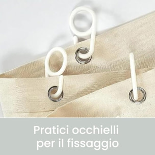 Intrecci Tenda da Sole Impermeabile per Verande e Balconi con Occhielli, Righe Antracite