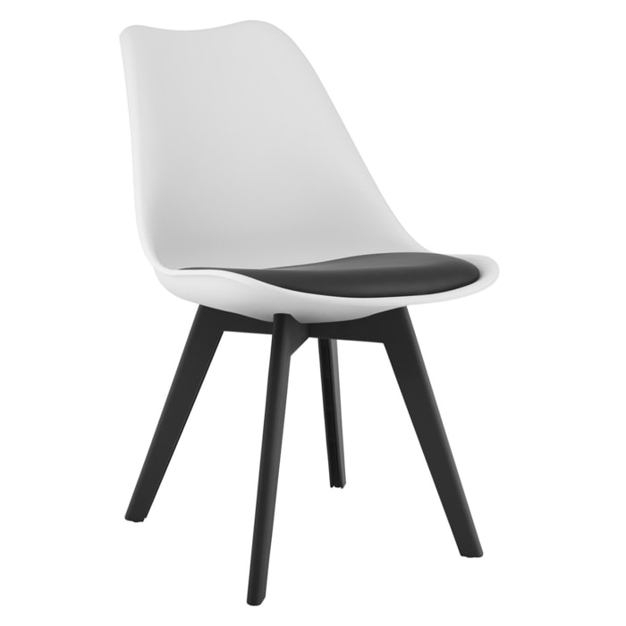 Set di 2 sedie Mark bicolore con seduta ergonomica