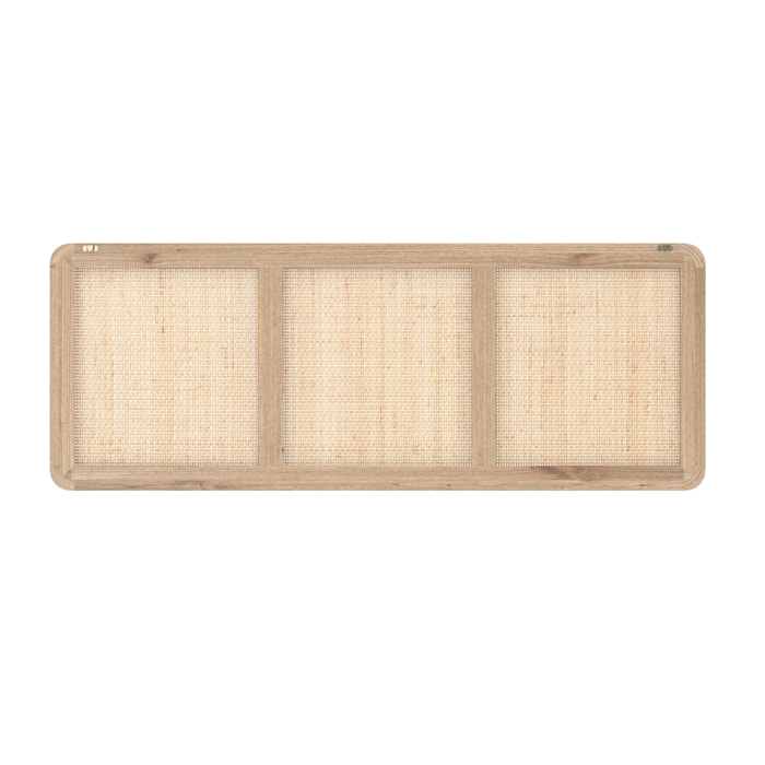 Tête de lit à suspendre en bois et cannage 160 cm - Khao