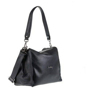 Borsa a spalla da donna Made in Italy - Modello Celeste Plus - 100% pelle - 28.0 x 24.0 x 15.5 cm