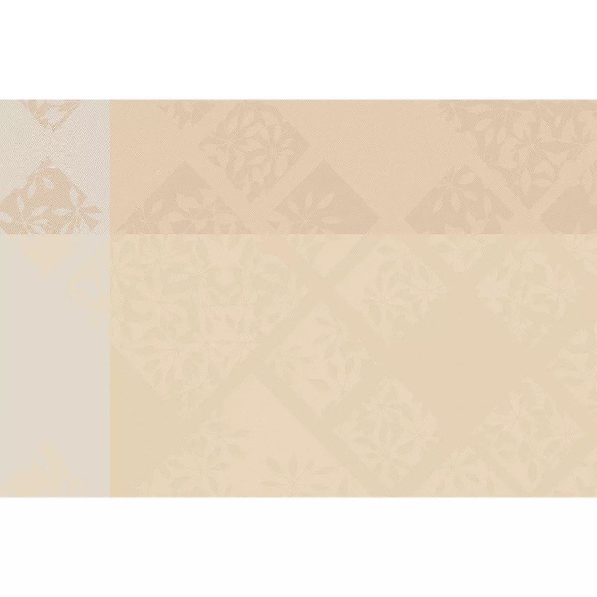 Set pur coton enduit motif jacquard Mille pistils naturel