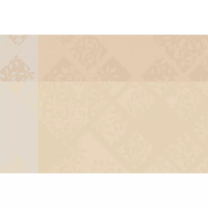 Set pur coton enduit motif jacquard Mille pistils naturel