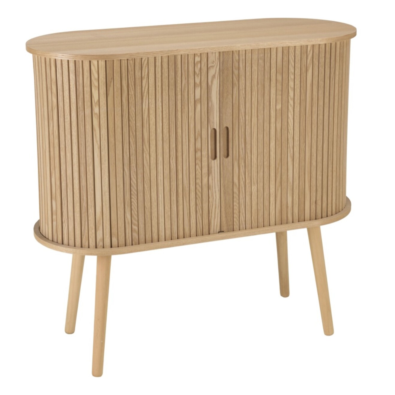 AGATHE - Buffet ovale 80x33cm en bois couleur naturelle