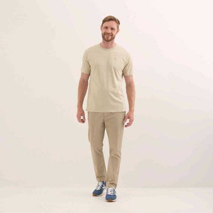 Camiseta Básica Algodón Orgánico Arena ESSENTIALS T-SHIRT SAND