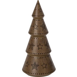 J-Line arbre LED avec étoiles - fer - marron - large