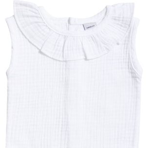 Body bebé sin mangas cuello bambula