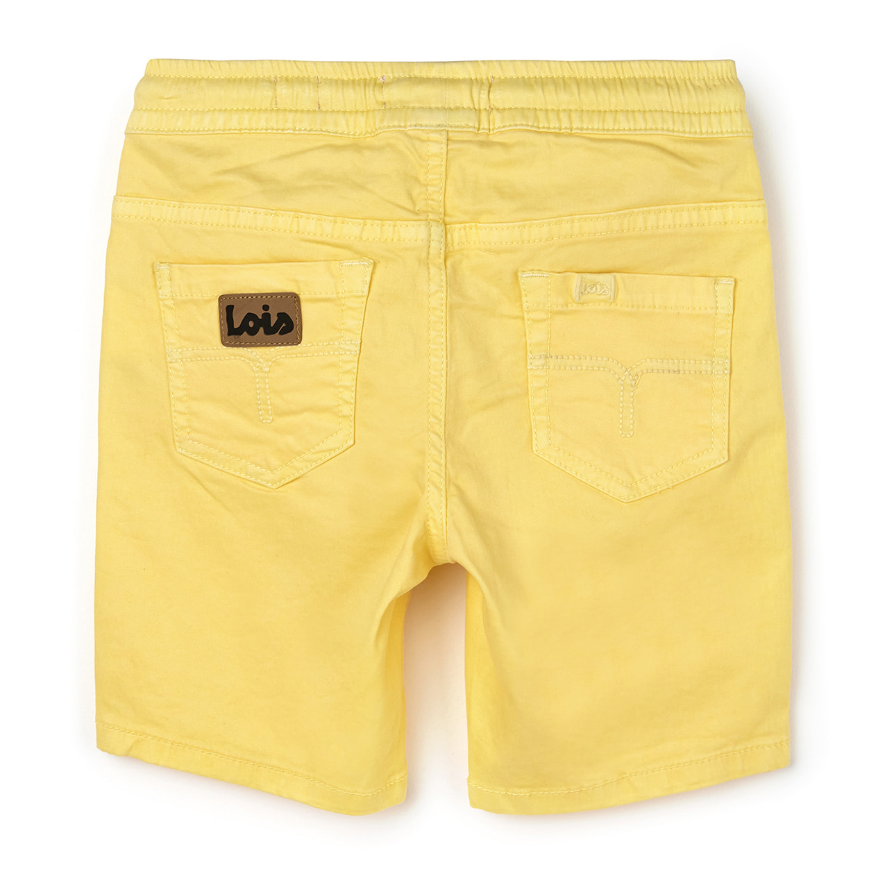 Bermuda denim con parches surf