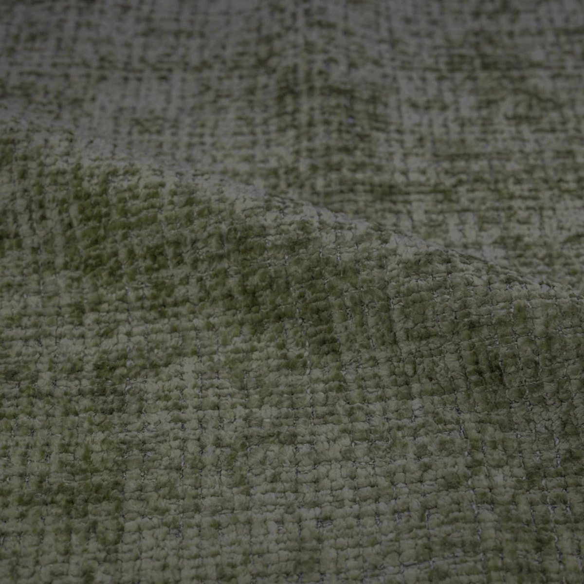 Lot de 2 chaises en tissu vert kaki, pieds métal noir - Bulle