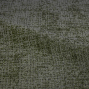 Lot de 2 chaises en tissu vert kaki, pieds métal noir - Bulle