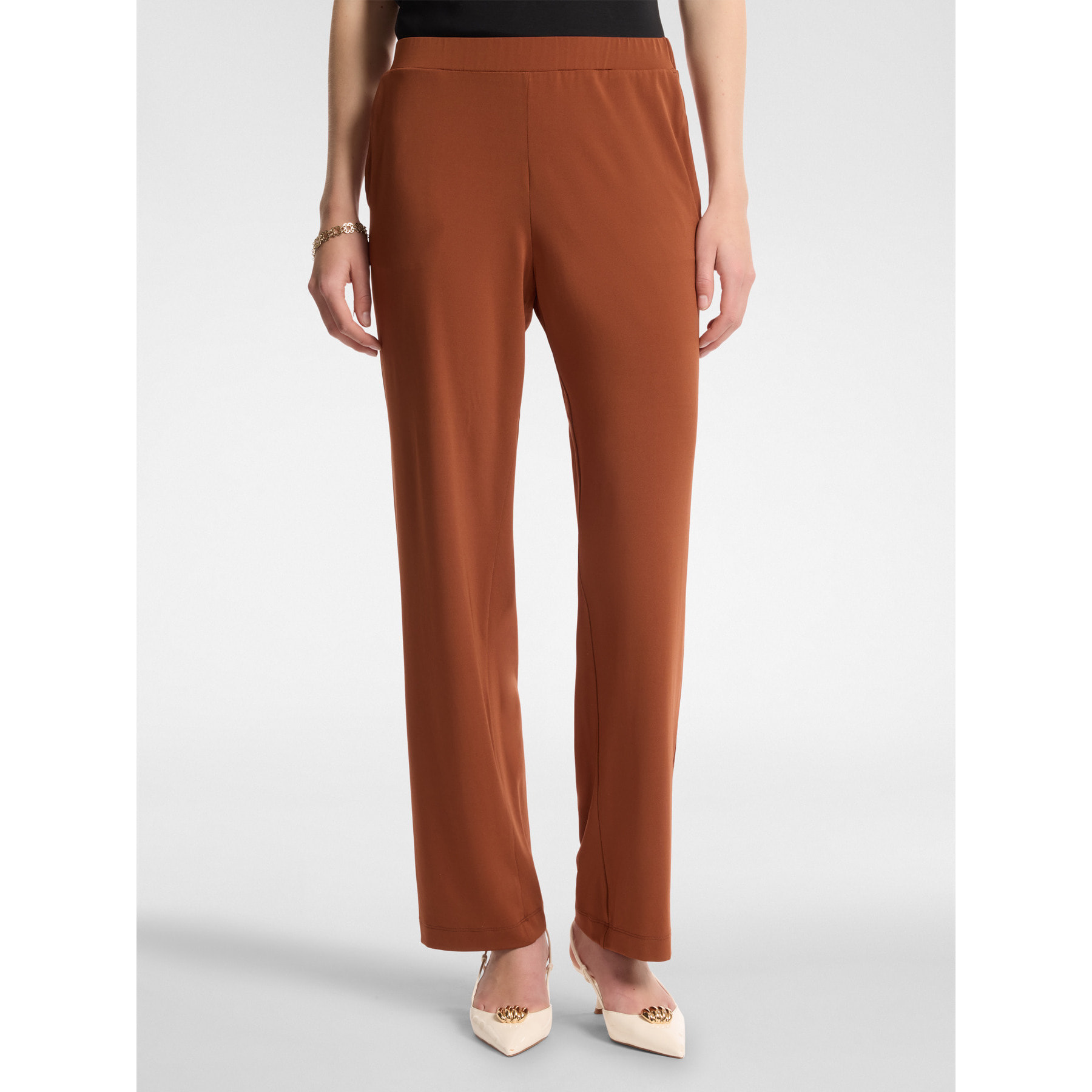 Elena Mirò - Pantaloni pull on - Marrone