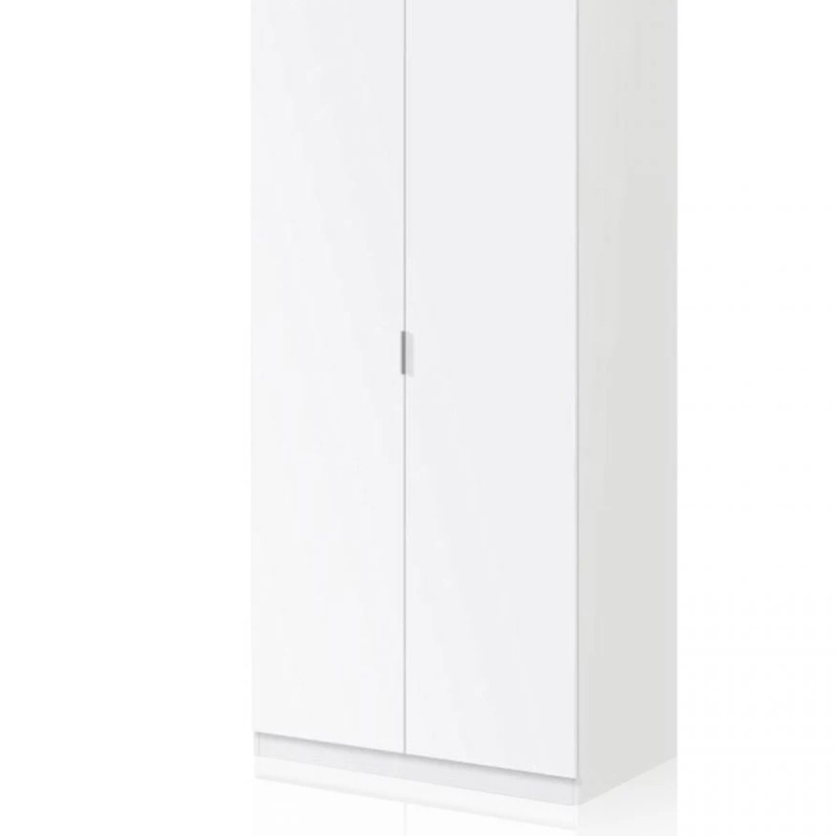 Armario de 2 puertas y diseño práctico en blanco 81x180 cm Astra Blanco