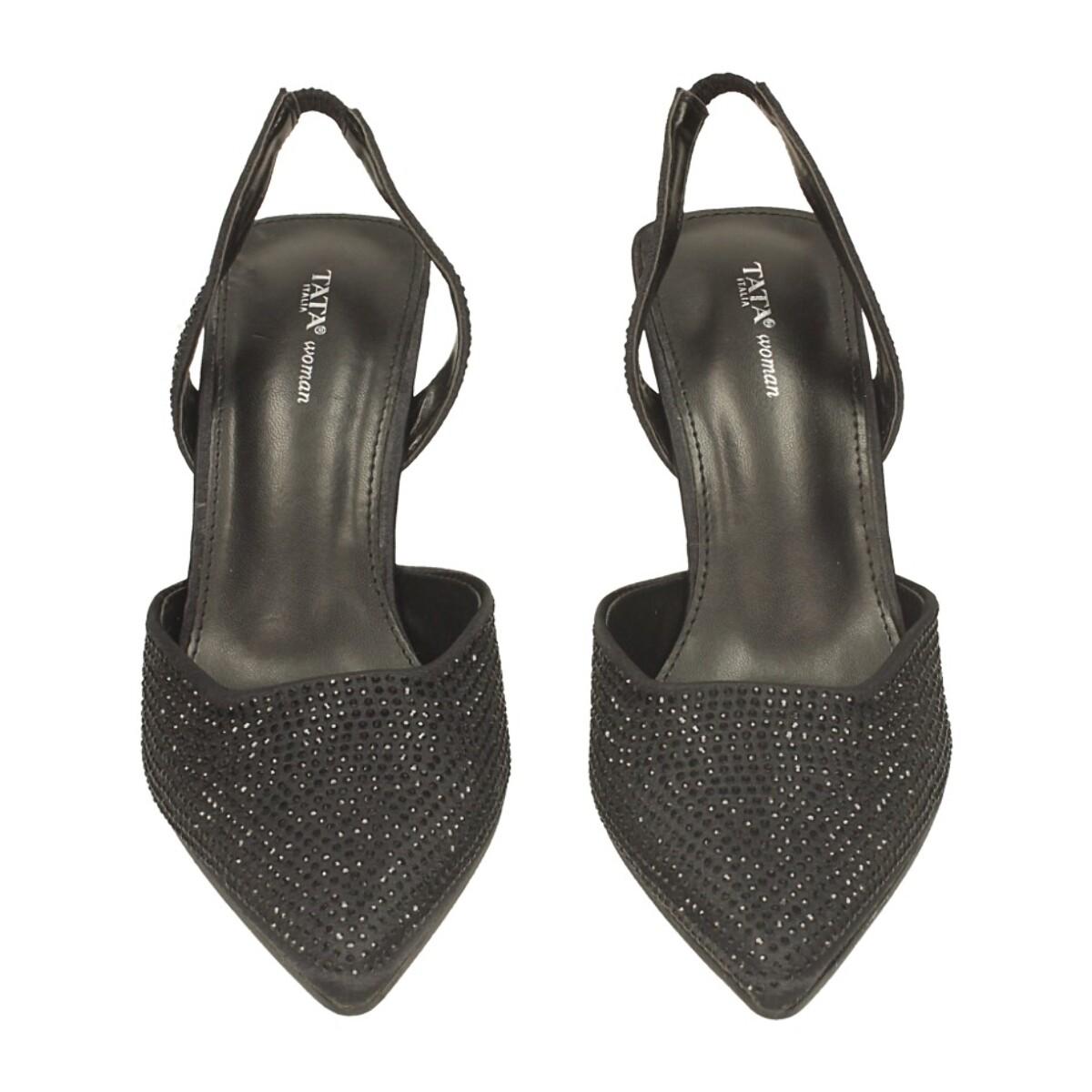 Décolleté sling back Donna Tata Italia Nero