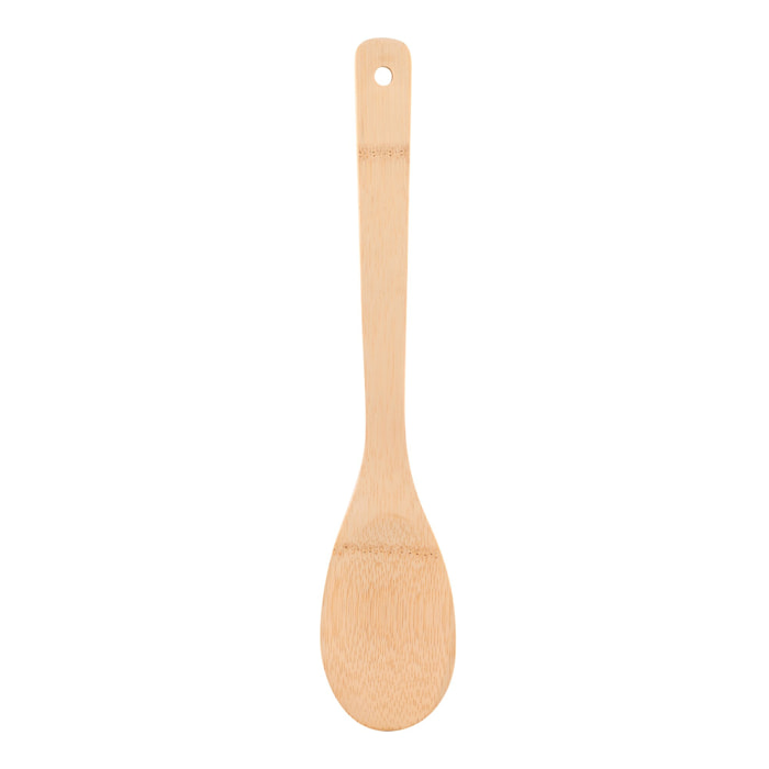 Cuchara de cocina 30x6 cm bambú, natural resistente para cocinar y remover alimentos expert san ignacio