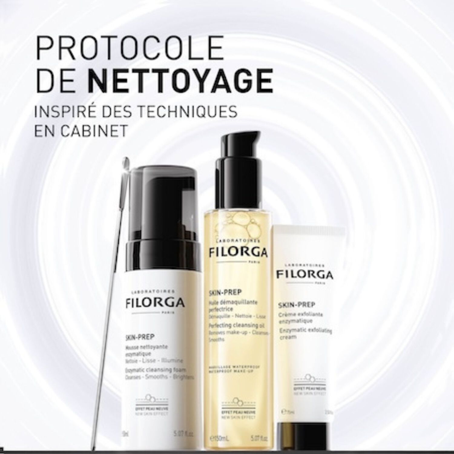 Skin-Prep - Duo Huile Démaquillante Perfectrice 150 ml + Mousse Nettoyante 150 ml