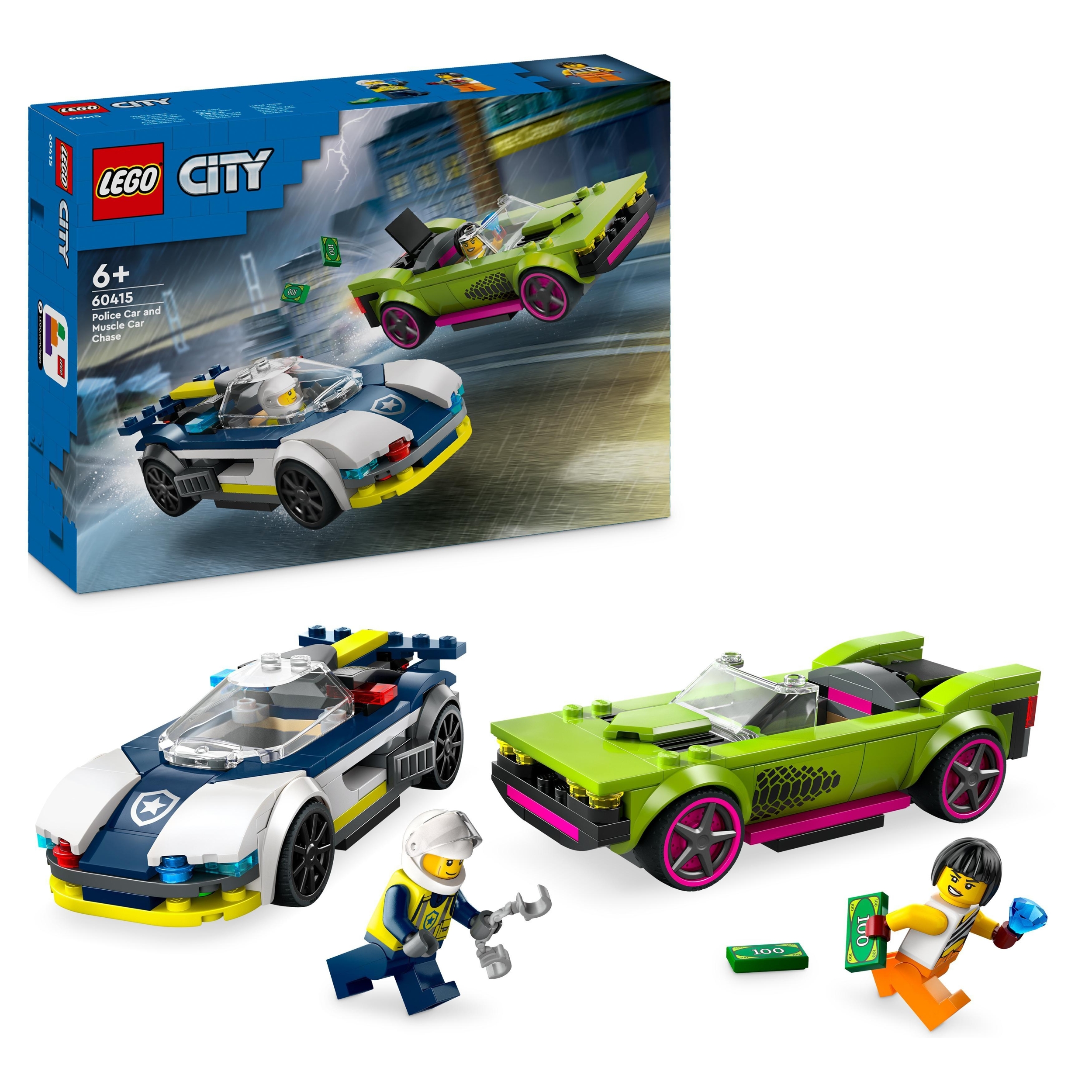 LEGO CITY 60415 - INSEGUIMENTO DELLA MACCHINA DA CORSA