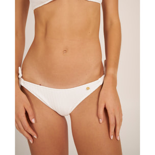 Braga de bikini clásica con lazos en tejido con textura