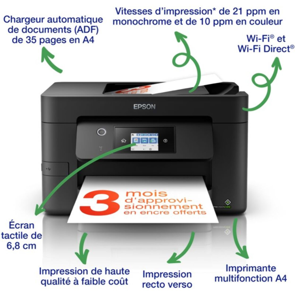 Imprimante jet d'encre EPSON WorkForce WF-3825DWF