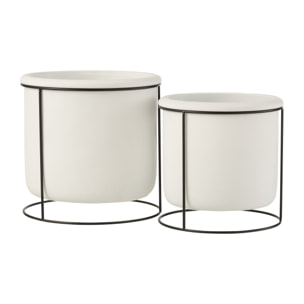 J-Line cache-pot suspendu - ciment - blanc - large - Ø 20 cm