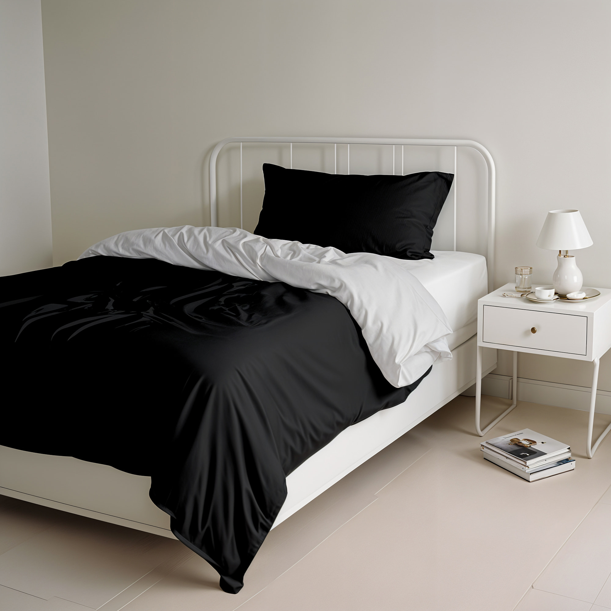 PARURE COPRIPIUMINO NATURAL COLOR PIAZZA E MEZZA - 100% COTONE MADE IN ITALY