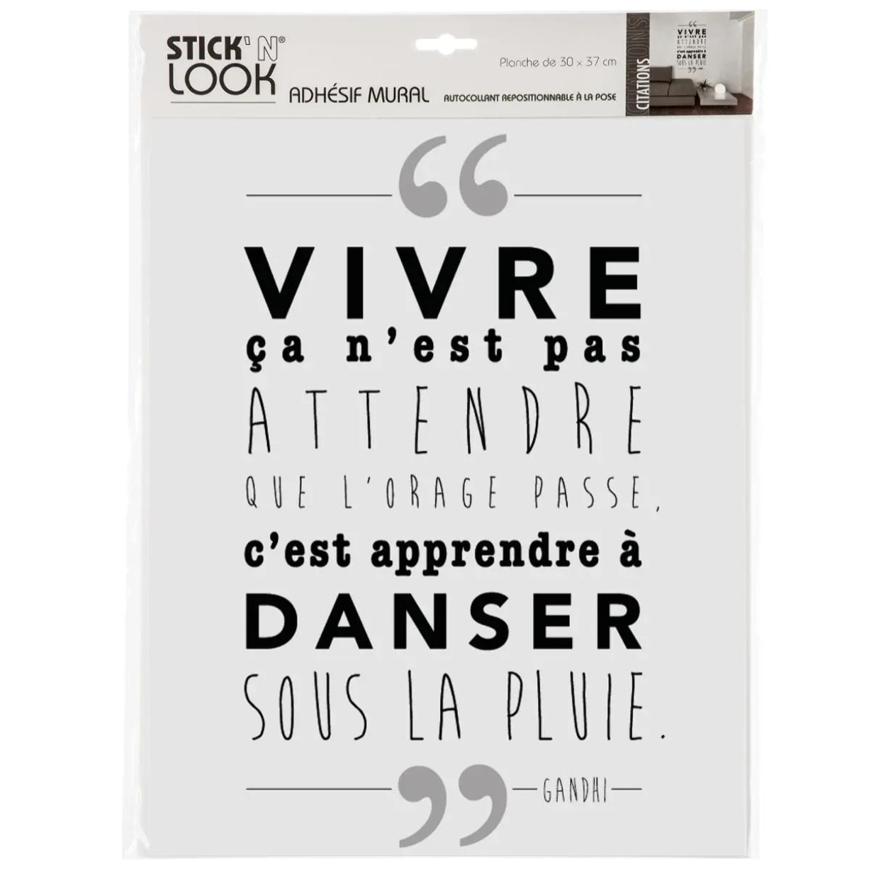 Sticker texte "Citation" - 30x40 cm