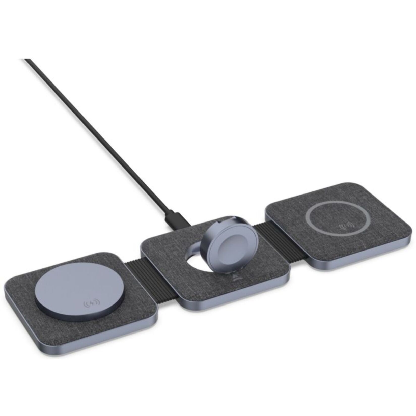 Chargeur ADEQWAT sans fil MagSafe 3 en 1 plat pliable 15W