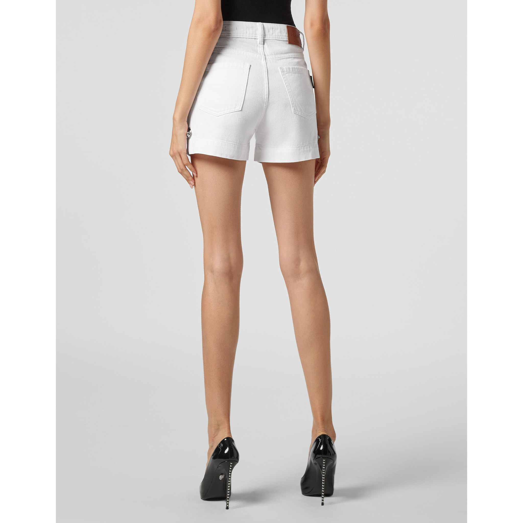 PHILIPP PLEIN Denim Shorts ICONIC PLEIN