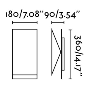 HOMS Lampada da parete bianca