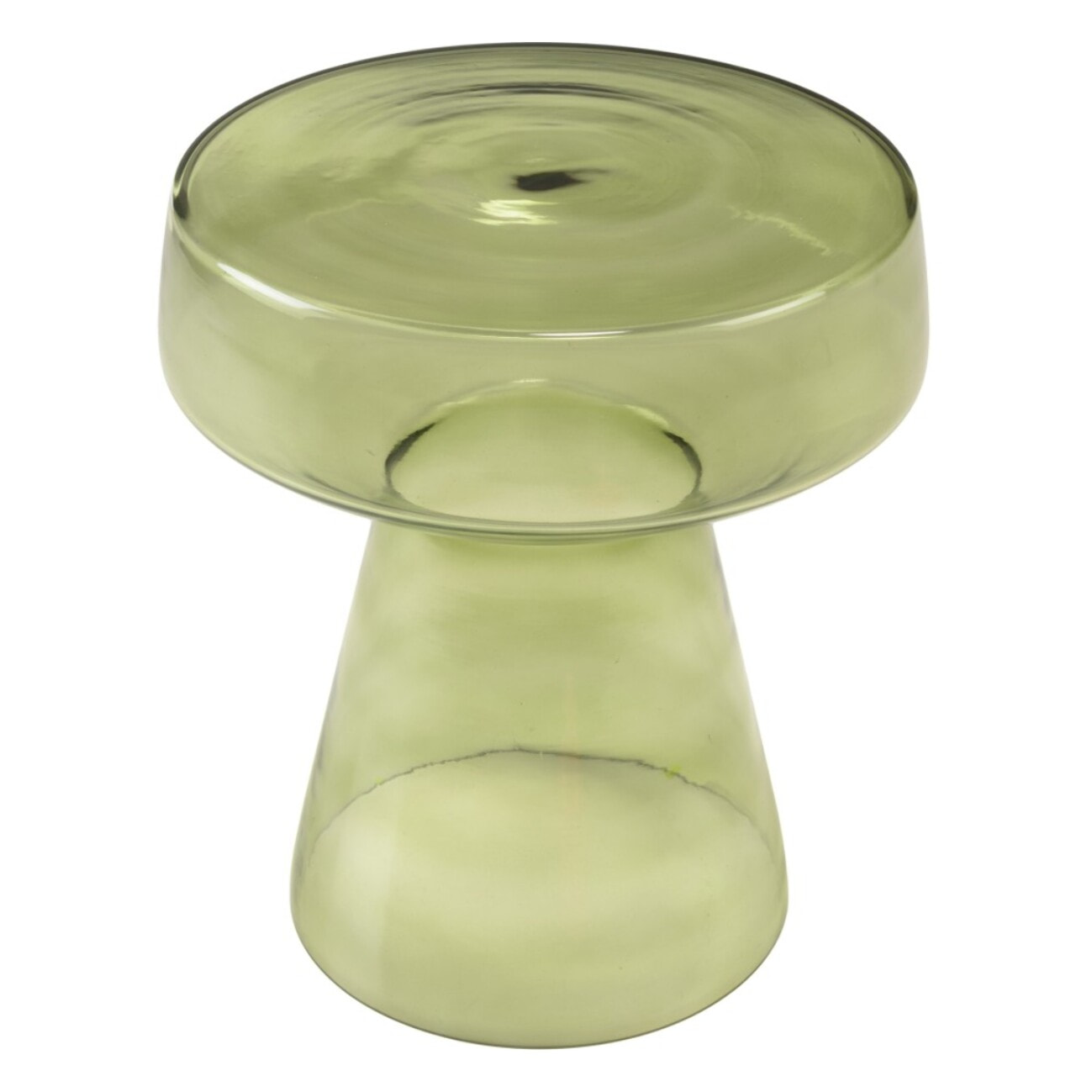 HORTENSE - Table d'appoint design en verre transparent couleur vert