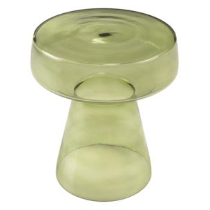 HORTENSE - Table d'appoint design en verre transparent couleur vert