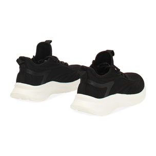 Slip on donna nera in tessuto