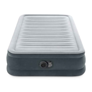 Intex Materasso Gonfiabile Dura-Beam Comfort Plush Singolo con Pompa Elettrica Incorporata, 99x191x33 cm