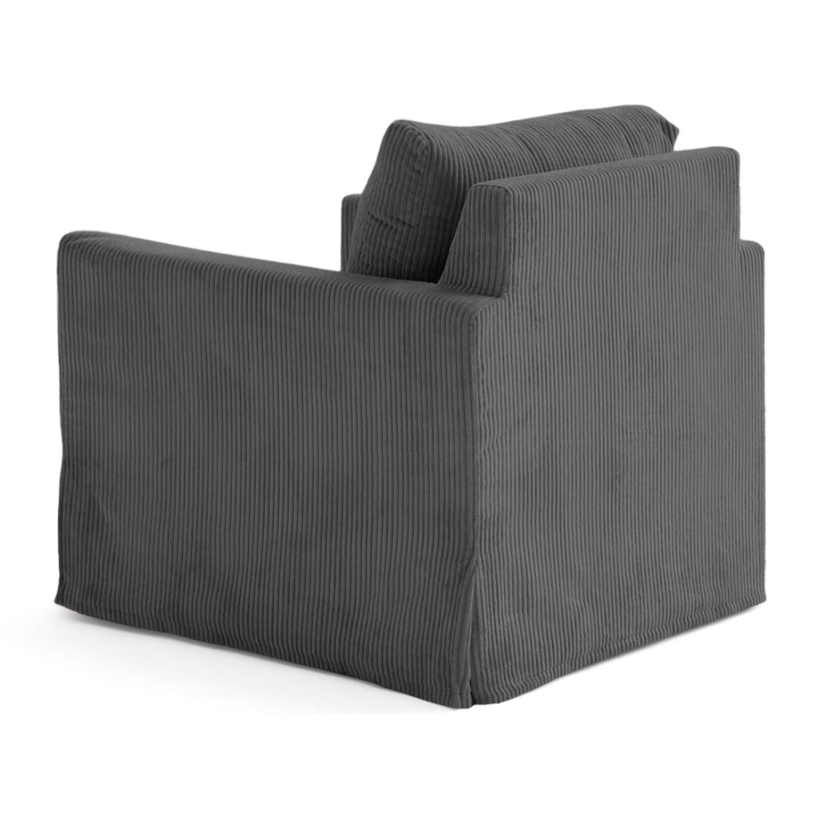 Serena - fauteuil déhoussable en velours côtelé - Gris