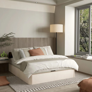 Canapé con cajón frontal con zapatero 150x190 cm en artic Luxury Premium 3D Artic