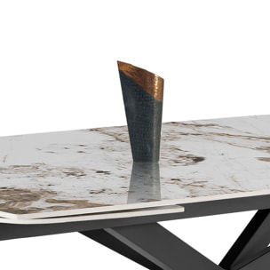 Tomasucci GEMY 160 ONICE MARBLE - Table ovale extensible NOIRE