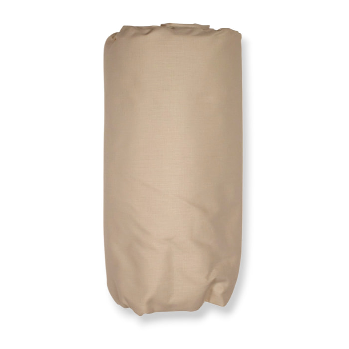 LENZUOLO SOTTO CON ANGOLI LETTO PIAZZA E MEZZA IN COTONE 60 FILI TINTA UNITA BEIGE H.30